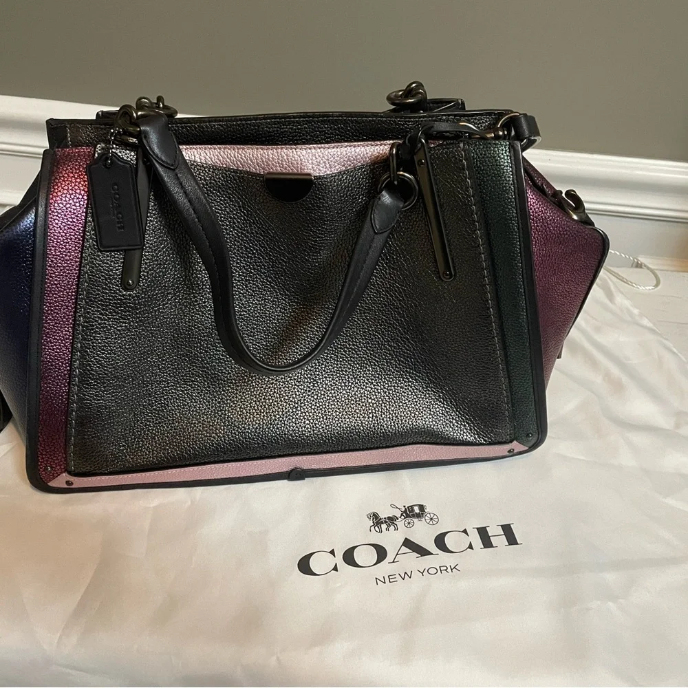 Coach Dreamer 36 Metallic Colorblock Shoulder Bag - Picture 2 of 8